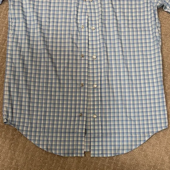 3 for $33 Criquet Light Blue Checkered Men's Shirt - Picture 3 of 4